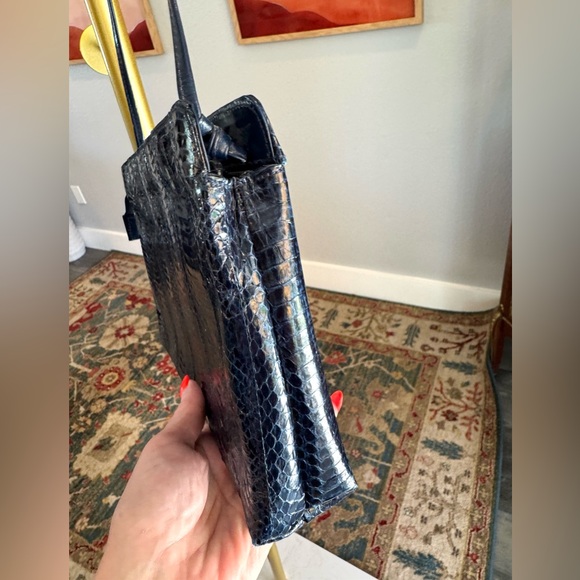 Vintage J. Renee Blue Snakeskin Bag - Picture 5 of 10